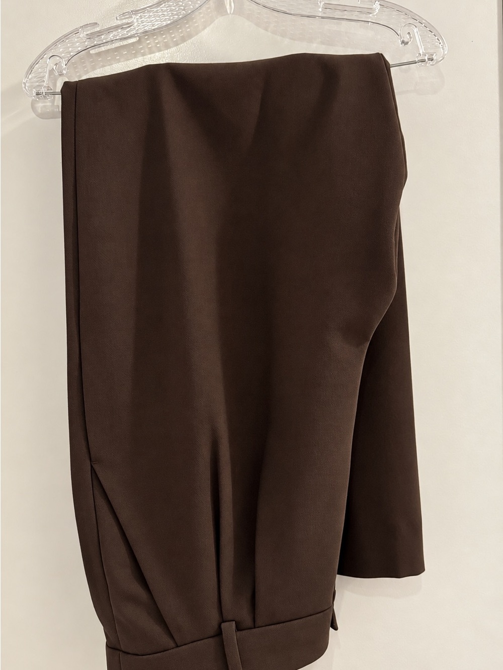 ABERCROMBIE Sloane Tailored Wide Leg Pant Dark Brown US 32 Like new - Picture 4 of 7